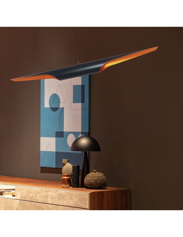 Step into Design Lampa Wisząca BLACK TUBE czarno złota 100 cm ST-0502-1 Step into Design Lampa Wisząca BLACK TUBE czarno złota 100 cm ST-0502-1