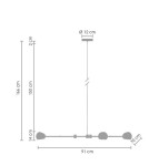 Step Into Design ASTRONOMY-3 Czarny 175 cm Wisząca ST-5335B-3 Step Into Design ASTRONOMY-3 Czarny 175 cm Wisząca ST-5335B-3