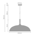 Step into Design Lampa Wisząca SAUCER czarna 45 cm ST-5219 black Step into Design Lampa Wisząca SAUCER czarna 45 cm ST-5219 black