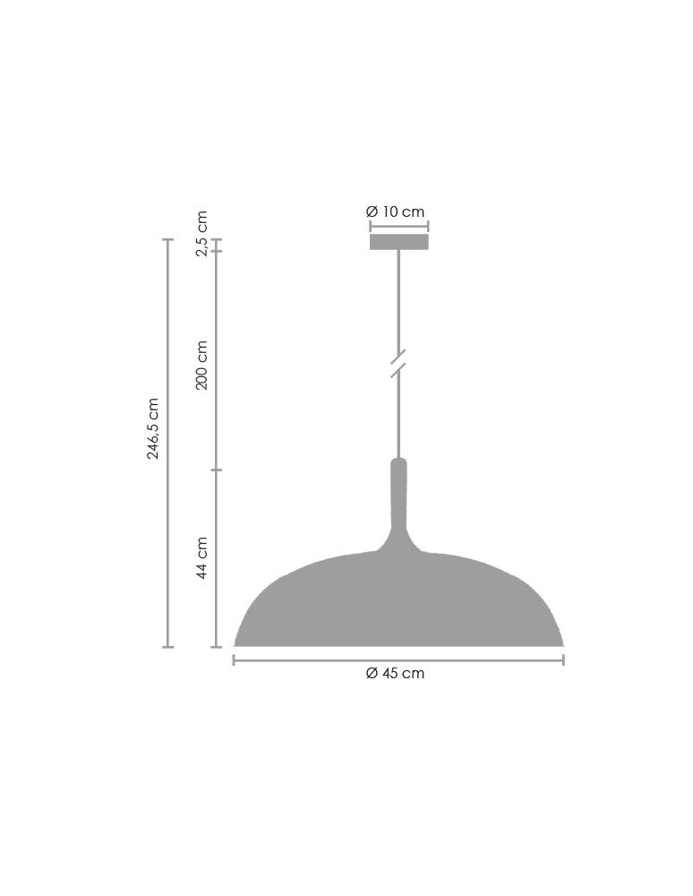 Step into Design Lampa Wisząca SAUCER czarna 45 cm ST-5219 black Step into Design Lampa Wisząca SAUCER czarna 45 cm ST-5219 black