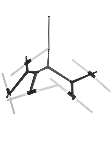 Step Into Design STICKS-6 Lampa wisząca czarna ST-1001-6 black - product 2