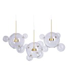 Step into Design Wisząca BUBBLES-14 LED Transparentny - Złoty 3000K Step into Design Wisząca BUBBLES-14 LED Transparentny - Złoty 3000K