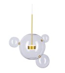 Step into Design Wisząca BUBBLES 3+1 LED Transparentny - Złoty Step into Design Wisząca BUBBLES 3+1 LED Transparentny - Złoty