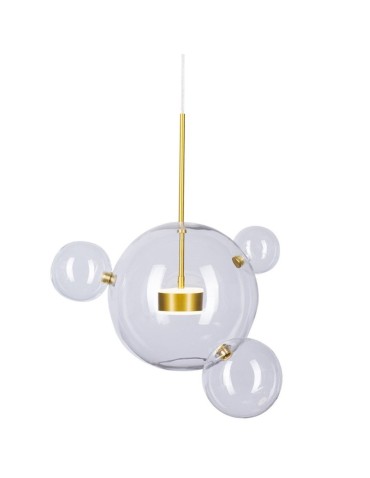 Step into Design Wisząca BUBBLES 3+1 LED Transparentny - Złoty
