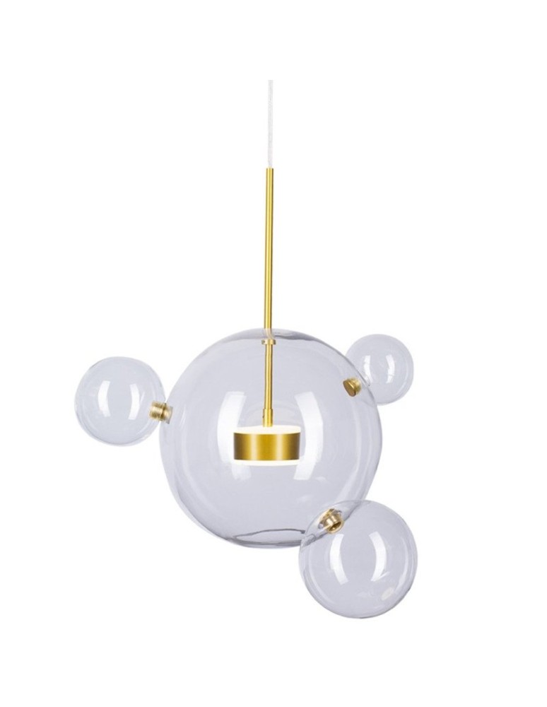 Step into Design Wisząca BUBBLES 3+1 LED Transparentny - Złoty Step into Design Wisząca BUBBLES 3+1 LED Transparentny - Złoty