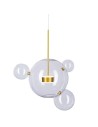Step into Design Wisząca BUBBLES 3+1 LED Transparentny - Złoty