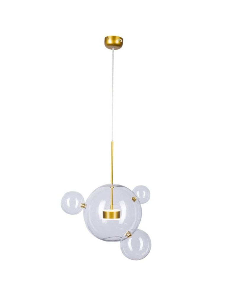 Step into Design Wisząca BUBBLES 3+1 LED Transparentny - Złoty Step into Design Wisząca BUBBLES 3+1 LED Transparentny - Złoty