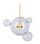 Step into Design Wisząca BUBBLES 3+1 LED Transparentny - Złoty Step into Design Wisząca BUBBLES 3+1 LED Transparentny - Złoty