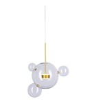 Step into Design Wisząca BUBBLES 3+1 LED Transparentny - Złoty Step into Design Wisząca BUBBLES 3+1 LED Transparentny - Złoty