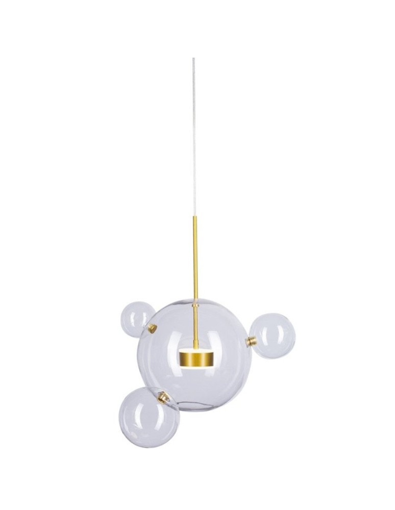 Step into Design Wisząca BUBBLES 3+1 LED Transparentny - Złoty Step into Design Wisząca BUBBLES 3+1 LED Transparentny - Złoty