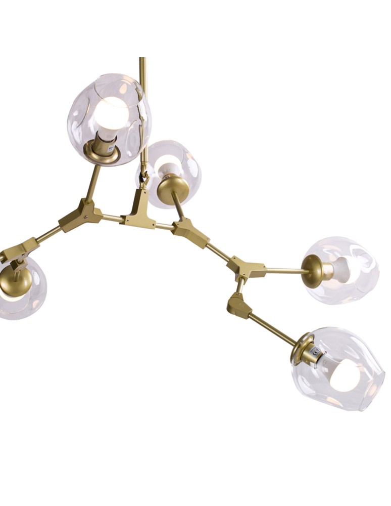 Step into Design Lampa Wisząca MODERN ORCHID-6 złoto transparentna 130 cm ST-1232-6 GOLD transparent Step into Design Lampa Wisząca MODERN ORCHID-6 złoto transparentna 130 cm ST-1232-6 GOLD transparent