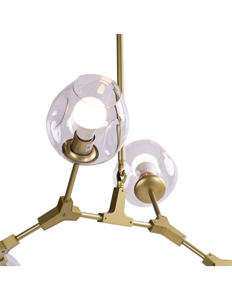 Step into Design Lampa Wisząca MODERN ORCHID-6 złoto transparentna 130 cm ST-1232-6 GOLD transparent Step into Design Lampa Wisząca MODERN ORCHID-6 złoto transparentna 130 cm ST-1232-6 GOLD transparent
