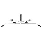 Lampy wiszące - Step into Design Lampa Wisząca CRANE-6P czarna 280 cm P8706 - product 1