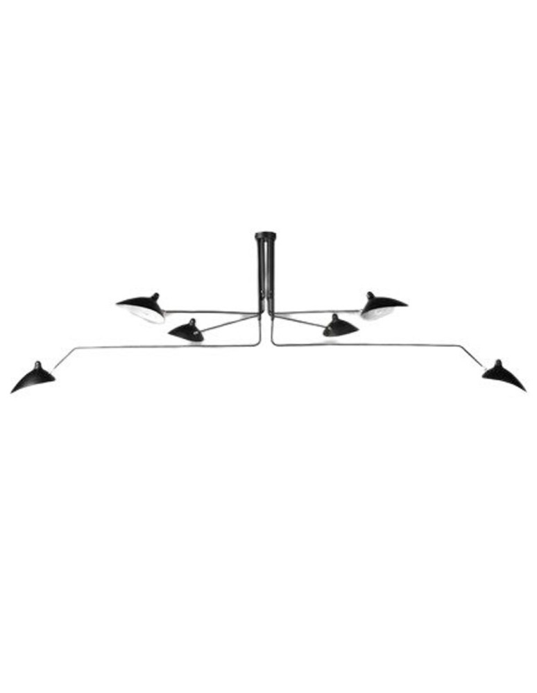Step into Design Lampa Wisząca CRANE-6P czarna 280 cm P8706