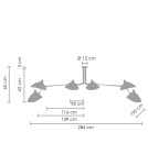 Lampy wiszące - Step into Design Lampa Wisząca CRANE-6P czarna 280 cm P8706 - product 6
