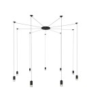 Lampy wiszące pająki - Step into Design Lampa wisząca LINEA-9 czarna (XT005-9P) - product 1