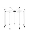 Step into Design Lampa wisząca LINEA-9 czarna (XT005-9P)