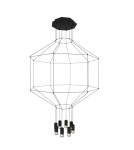 Lampy wiszące designerskie - Step into Design Lampa Wisząca LINEA-8 czarna 80 cm XT080-8P - product 1
