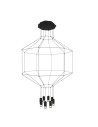 Step into Design Lampa Wisząca LINEA-8 czarna 80 cm XT080-8P