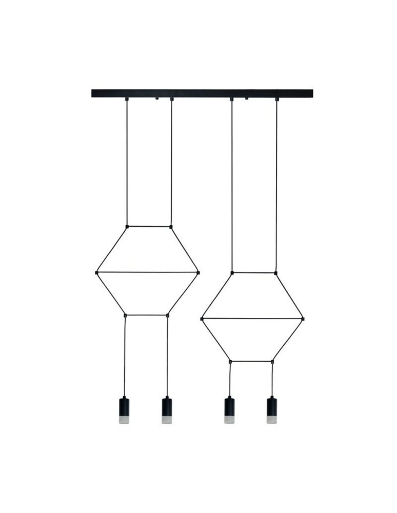 Step into Design Lampa wisząca LINEA-4 LONG czarna 70cm (XT068-4P) Step into Design Lampa wisząca LINEA-4 LONG czarna 70cm (XT068-4P)