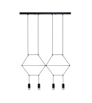 Step into Design Lampa wisząca LINEA-4 LONG czarna 70cm (XT068-4P) Step into Design Lampa wisząca LINEA-4 LONG czarna 70cm (XT068-4P)