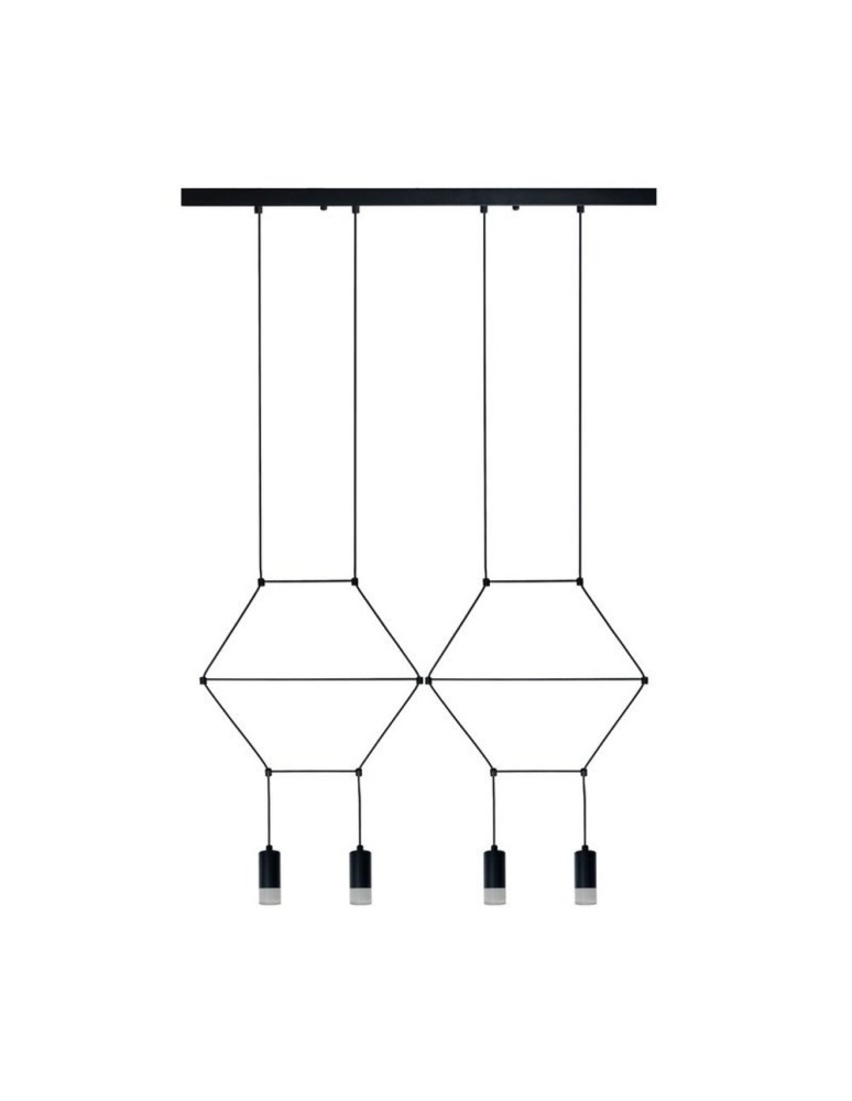 Step into Design Lampa wisząca LINEA-4 LONG czarna 70cm (XT068-4P) Step into Design Lampa wisząca LINEA-4 LONG czarna 70cm (XT068-4P)