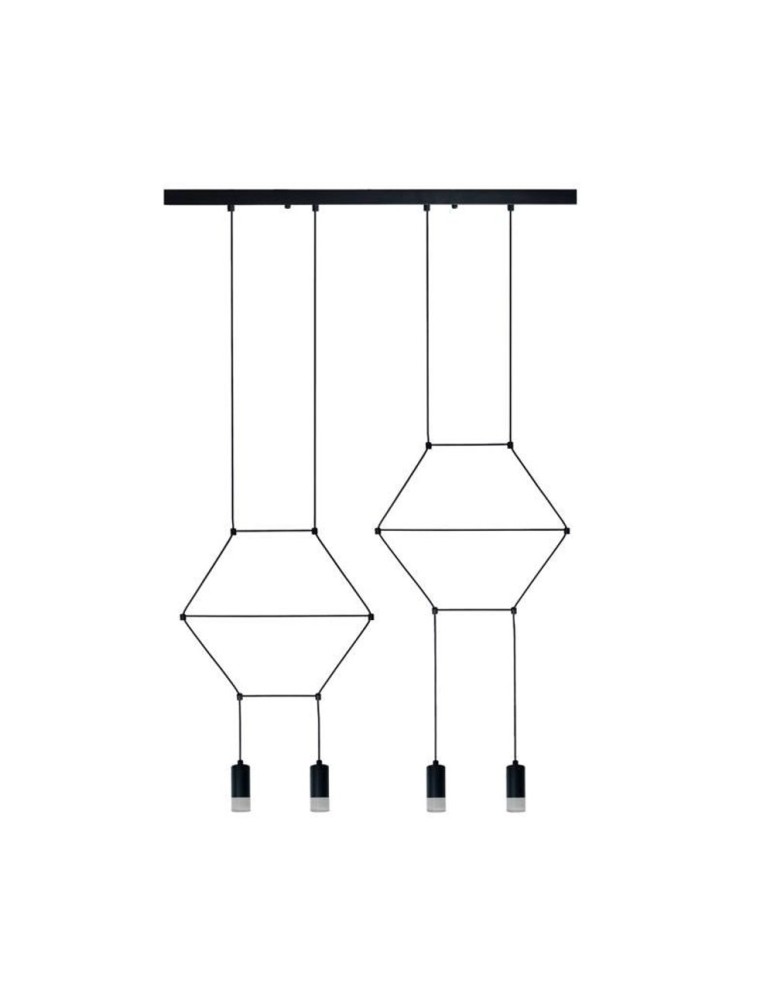 Step into Design Lampa wisząca LINEA-4 LONG czarna 70cm (XT068-4P) Step into Design Lampa wisząca LINEA-4 LONG czarna 70cm (XT068-4P)