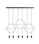 Lampy wiszące designerskie - Step into Design Lampa wisząca LINEA-6 LONG czarna 100cm (XT100-6P) - product 1