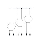Lampy wiszące designerskie - Step into Design Lampa wisząca LINEA-6 LONG czarna 100cm (XT100-6P) - product 2