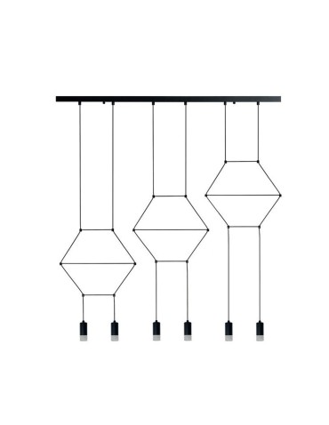 Step into Design Lampa wisząca LINEA-6 LONG czarna 100cm (XT100-6P) - product 2