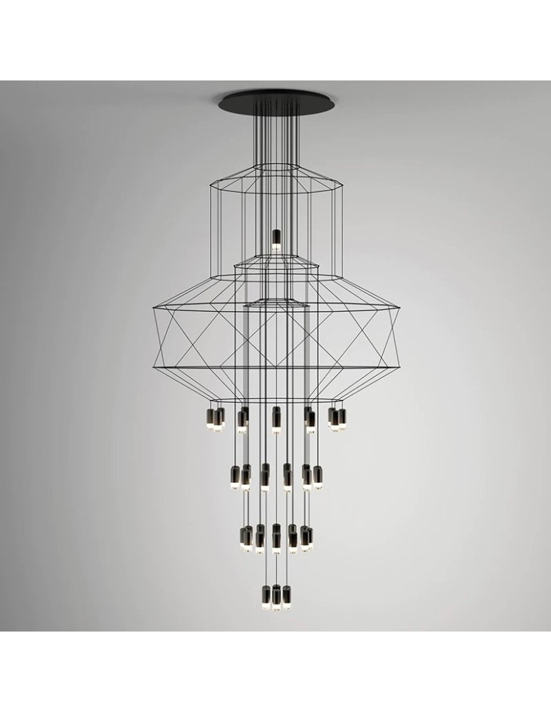 Step into Design Lampa Wisząca LINEA-43 czarna 90 cm XT100-43P Step into Design Lampa Wisząca LINEA-43 czarna 90 cm XT100-43P