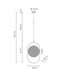 Step Into Design Lampa wisząca czarna 38 cm 20W 3000K ELIPSE LED Step Into Design Lampa wisząca czarna 38 cm 20W 3000K ELIPSE LED