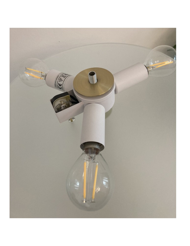 Step into Design Lampa stołowa ARTDECO biało - złota (MT8872 white)