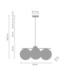 Step into Design Lampa Wisząca VENUS-3 przydymiona 60 cm ST-5026-3 SMOKE Step into Design Lampa Wisząca VENUS-3 przydymiona 60 cm ST-5026-3 SMOKE
