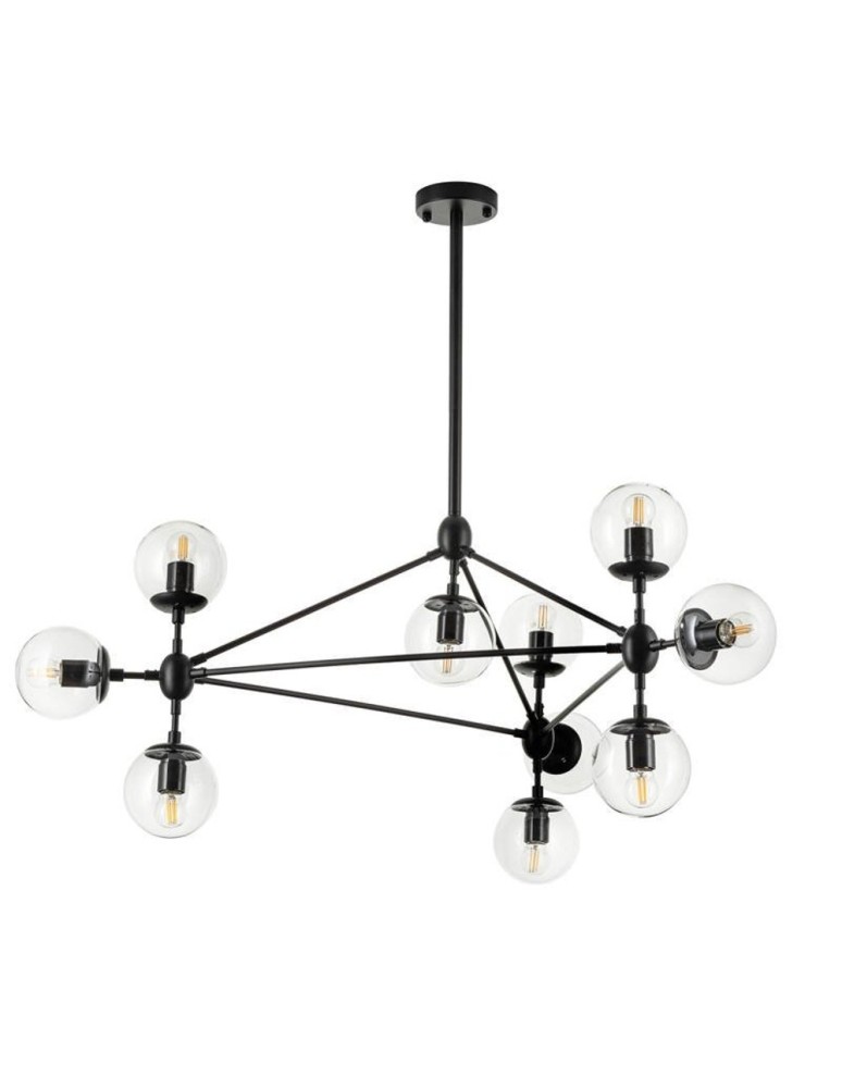 Step into Design Lampa wisząca ASTRIFERO-10 transparentno czarna 90cm (ST-9047-10 transparent)
