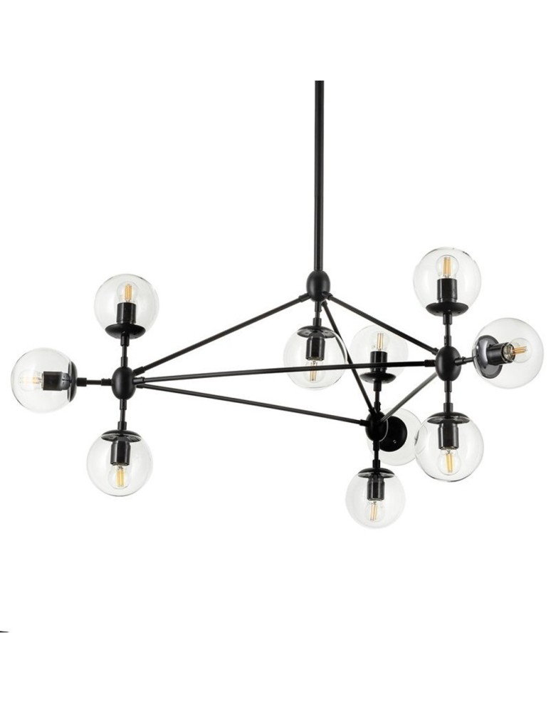 Step into Design Lampa wisząca ASTRIFERO-10 transparentno czarna 90cm (ST-9047-10 transparent)