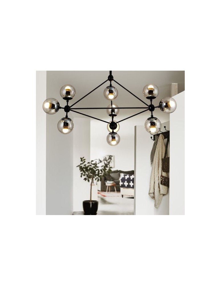 Step into Design Lampa wisząca ASTRIFERO-10 transparentno czarna 90cm (ST-9047-10 transparent)