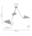 Lampy wiszące - Step into Design Lampa wisząca CRANE-3P czarna  (P8703) - product 6