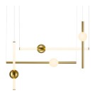 Lampy wiszące designerskie - Step into Design Lampa wisząca O-LINE L-4 LED mosiądz (ST-1691L-4) - product 1