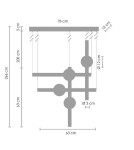 Lampy wiszące designerskie - Step into Design Lampa wisząca O-LINE L-4 LED mosiądz (ST-1691L-4) - product 6