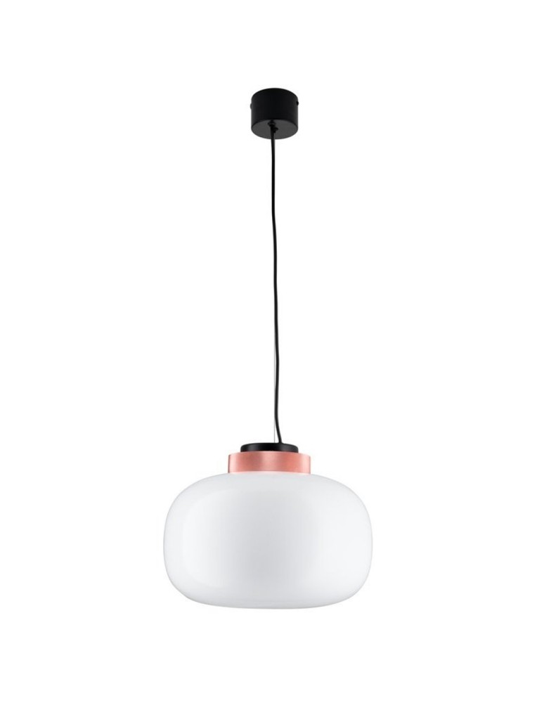 Step into Design Lampa wisząca BOOM LED biało miedziana 35cm (9969P/B white)
