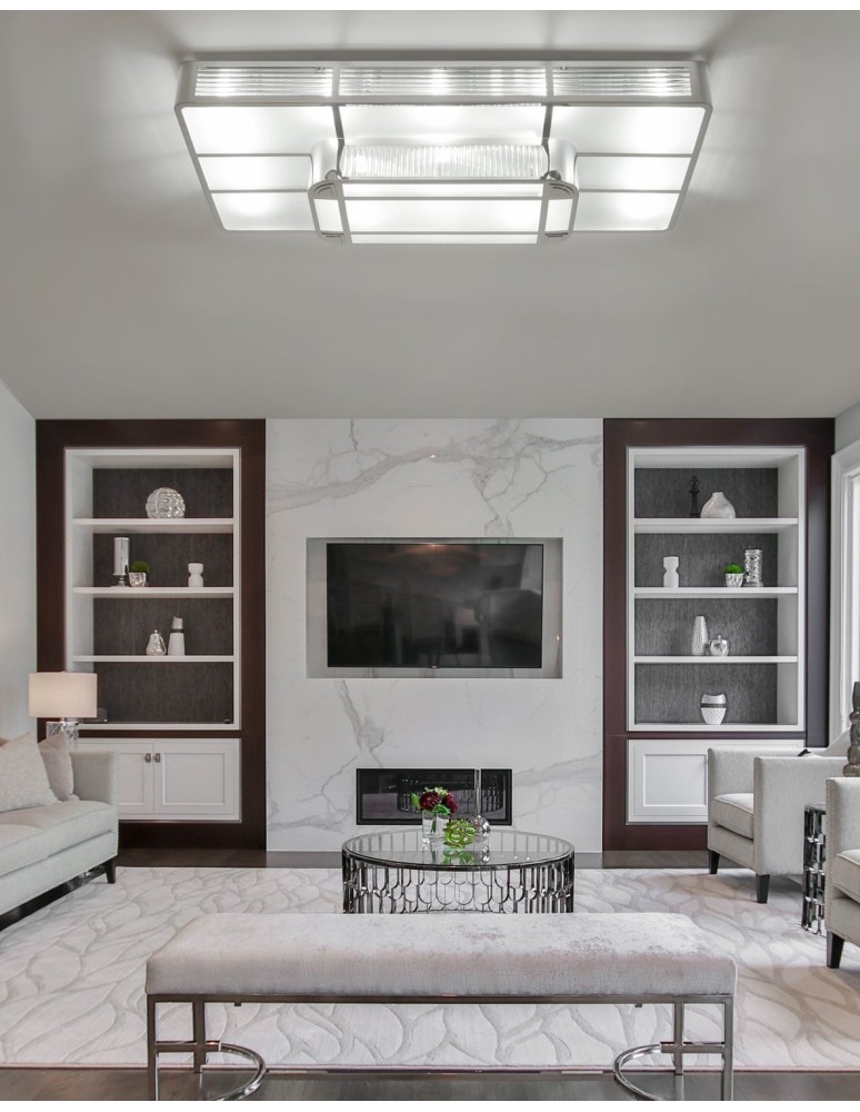 Lampy wiszące - Step into Design Ceiling lamp STREAM chrom 140*75cm - product kolory-swiatla.pl 2