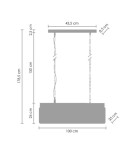 Step into Design Wisząca SPARKLE SINGLE Antracyt 100cm Step into Design Wisząca SPARKLE SINGLE Antracyt 100cm