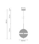Lampy wiszące LED - Step into Design Wisząca SFERA-1 LED Złoty 20cm - product 6