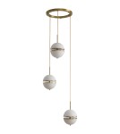 Lampy wiszące potrójne - Step into Design Wisząca SFERA-3 LED Złoty 50cm - product 1