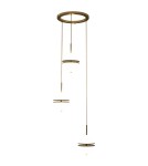 Lampy wiszące potrójne - Step into Design Wisząca SFERA-3 LED Złoty 50cm - product 3