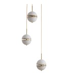 Lampy wiszące potrójne - Step into Design Wisząca SFERA-3 LED Złoty 50cm - product 4
