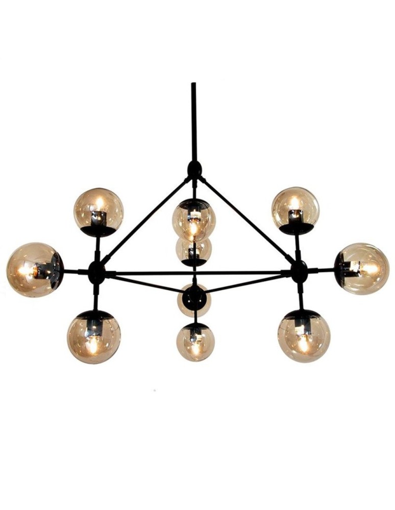 Step into Design Lampa wisząca ASTRIFERO-10 bursztynowo czarna 90cm (ST-9047-10 amber) Step into Design Lampa wisząca ASTRIFERO-10 bursztynowo czarna 90cm (ST-9047-10 amber)