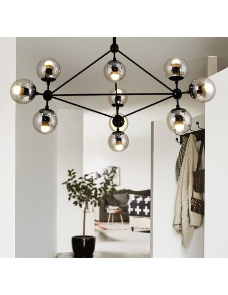 Step into Design Lampa wisząca ASTRIFERO-10 bursztynowo czarna 90cm (ST-9047-10 amber) Step into Design Lampa wisząca ASTRIFERO-10 bursztynowo czarna 90cm (ST-9047-10 amber)