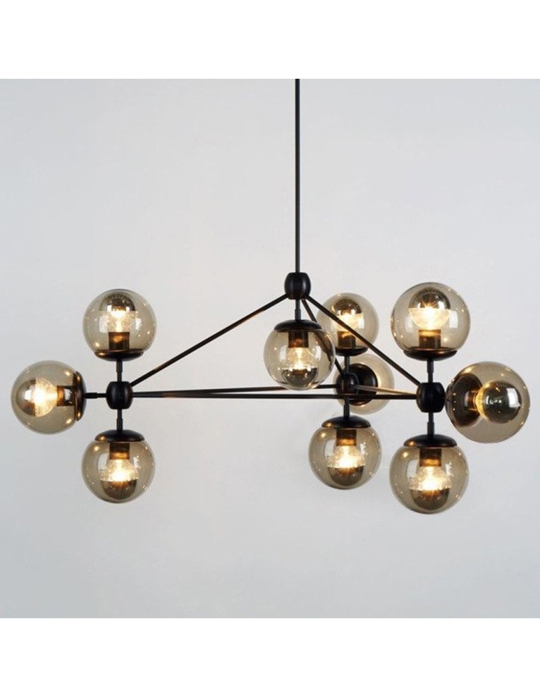 Step into Design Lampa wisząca ASTRIFERO-10 bursztynowo czarna 90cm (ST-9047-10 amber) Step into Design Lampa wisząca ASTRIFERO-10 bursztynowo czarna 90cm (ST-9047-10 amber)